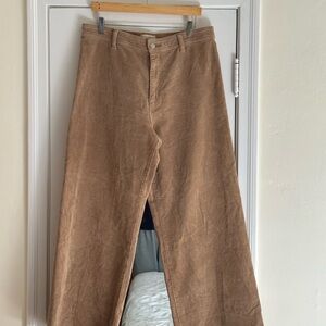 Universal Thread Women's Sailor Wide Leg Tan Corduroy Pants